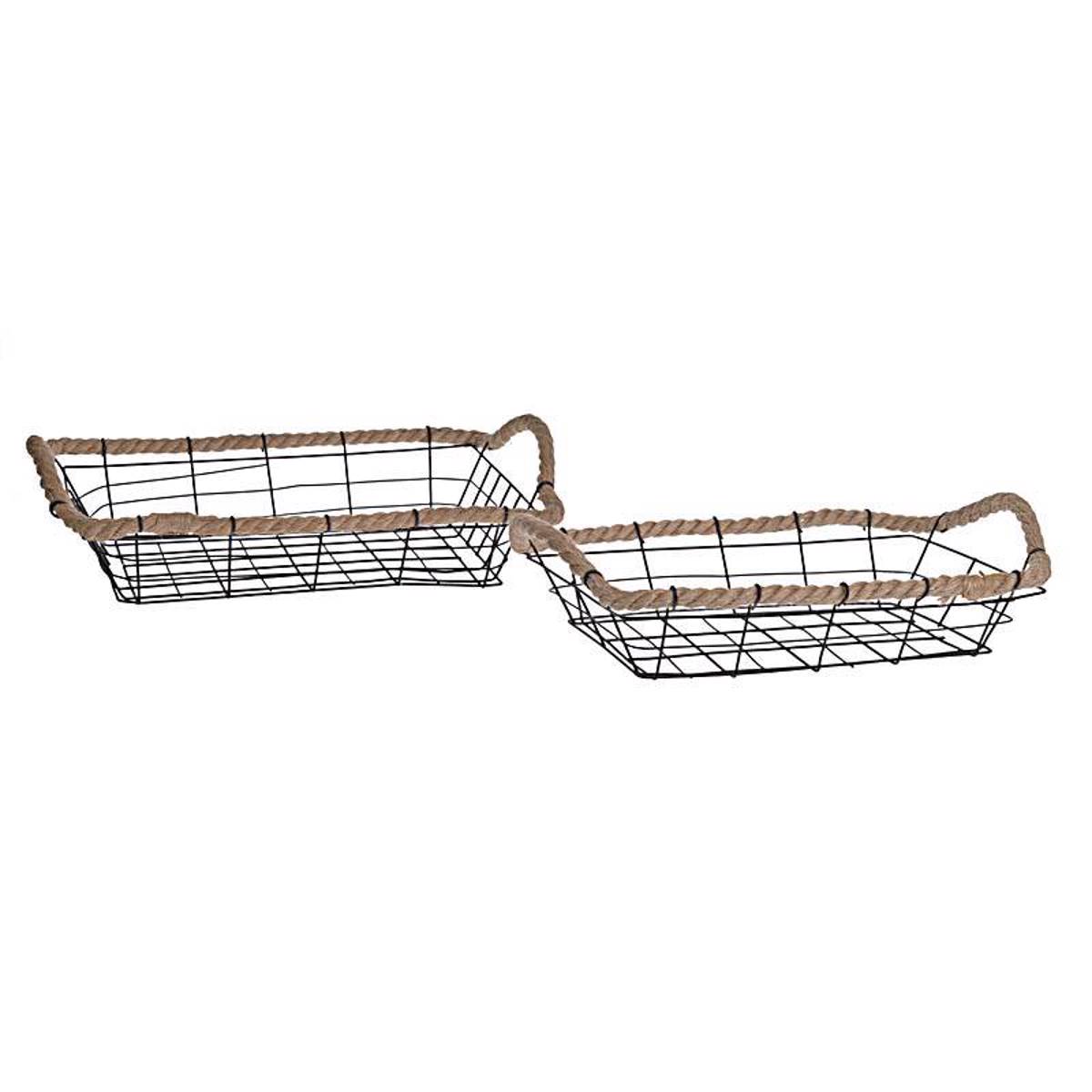 S/2 KALAThI METALLIKO ME SXOINI 45X29X19 3-70-104-0707 InArt