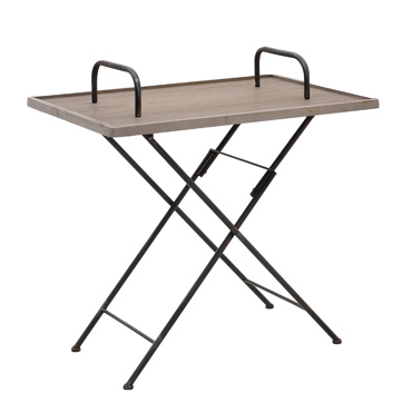 ΔΙΣΚΟΤΡΑΠΕΖΟ ΜΕΤΑΛΙΚΟ ΞΥΛΙΝΟ ΕΚΡΟΥ 60Χ40Χ63 3-50-242-0059 InArt