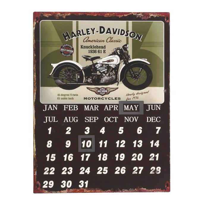 Metalliko Imerologo Harley-Davidson 33ek LOG413 Espiel