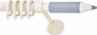 Παιδικό Κουρτινόξυλο φ25 PENCIL εκρού γκρι