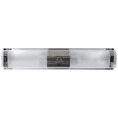 ARlight 2Φωτη Απλίκα Τοίχου Γυαλί Πυρέξ Wlc 183/2 Λευκό/Νίκελ E14 8Χ35Χ8 0304112