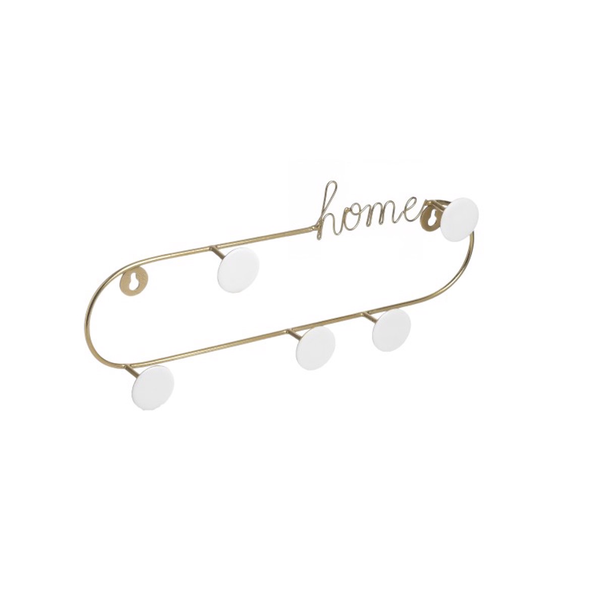 Inart Kremastra Metalliki Xrusi/Ekrou 'Home' 40X5X17 3-70-650-0026