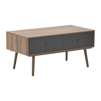 Inart Τραπέζι Σαλονιού Μελαμίνης Natural/Γκρι 100Χ50Χ47 6-50-308-0017
