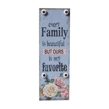 Κρεμάστρα 4 Θέσεων Ξύλινη Family Γαλάζια 60εκ NIK226 Espiel