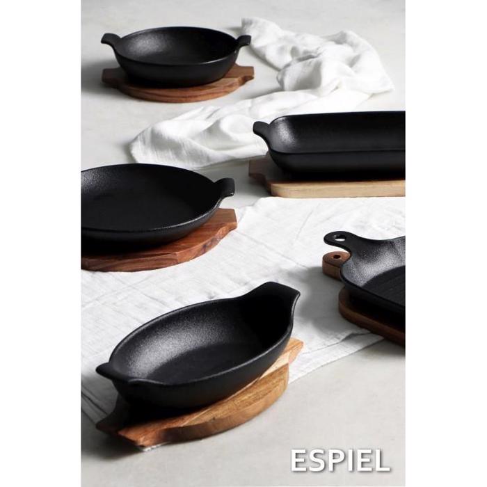 Σαγανάκι Οβάλ Stoneware Μαύρο 24Χ12.8Χ5.8εκ NOL120K4 Espiel Sagnaki Obal Stoneware Mavro 24X12.8X5.8ek NOL120K4 Espiel
