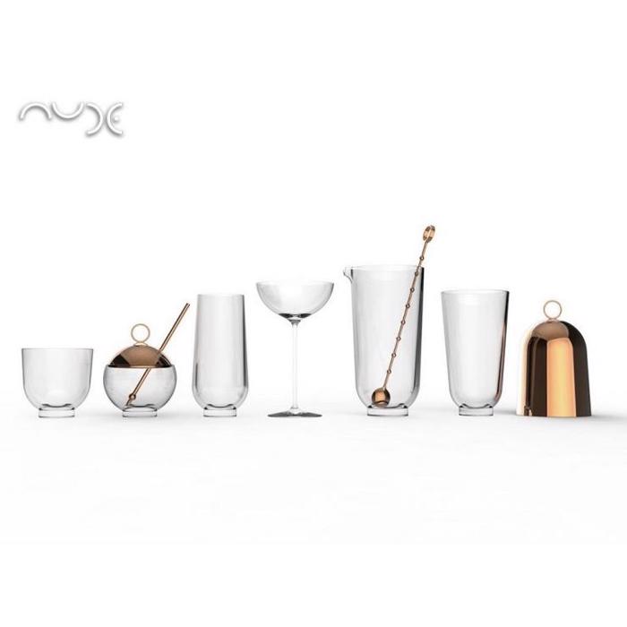 Σετ 4τμχ Nude Hepburn Mixing Glass 19Χ9.6εκ NU68279-4 Espiel Set 4tmx Nude Hepburn Mixing Glass 19X9.6ek NU68279-4 Espiel
