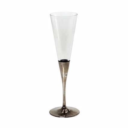 Ποτήρι V Champagne Διάφανο-Πλατίνα 150cc 4.5Χ22.5εκ RAB122K6 Espiel