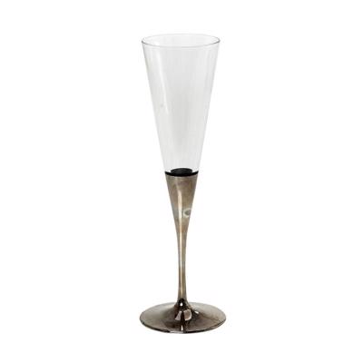 Ποτήρι V Champagne Διάφανο-Πλατίνα 150cc 4.5Χ22.5εκ RAB122K6 Espiel
