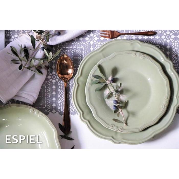 Πιάτο Βαθύ ''TIFFANY'' Φυστικί Stoneware Φ24x3.5cm RSL102K6 Espiel Piato Bathu ''TIFFANY'' Fustiki Stoneware F24x3.5cm RSL102K6 Espiel