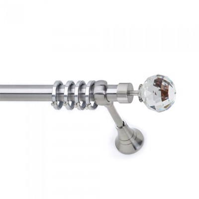 Κουρτινόξυλο Φ25 Inox KS139