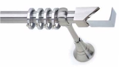 Κουρτινόξυλο Φ25 inox KS239