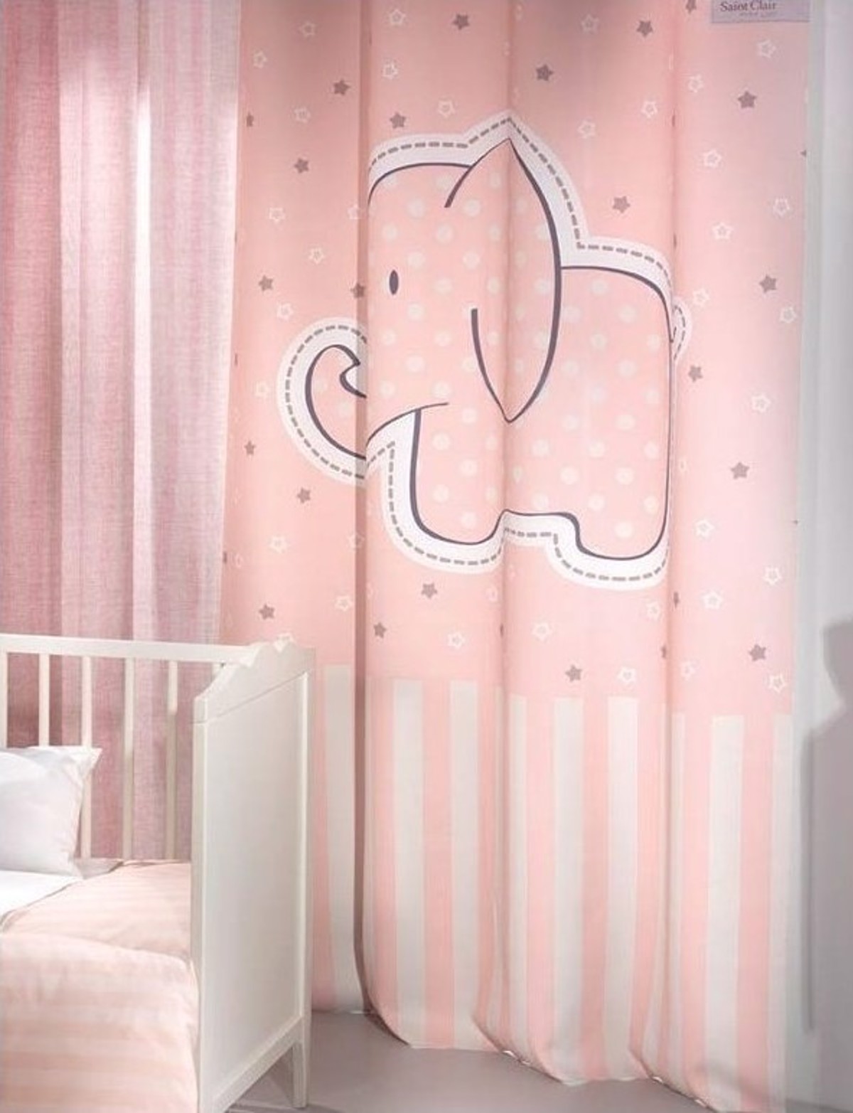 Saint Clair Paidiki Kourtina soft-touch Africa Pink 160x240