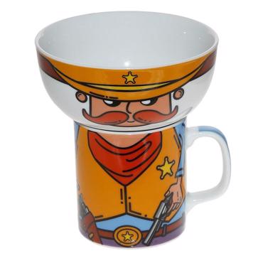 Σετ 2τμχ Κούπα Και Μπωλ Cowboy TAB0241 Espiel