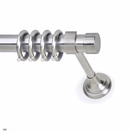 Κουρτινόξυλο φ25 inox m.tapo