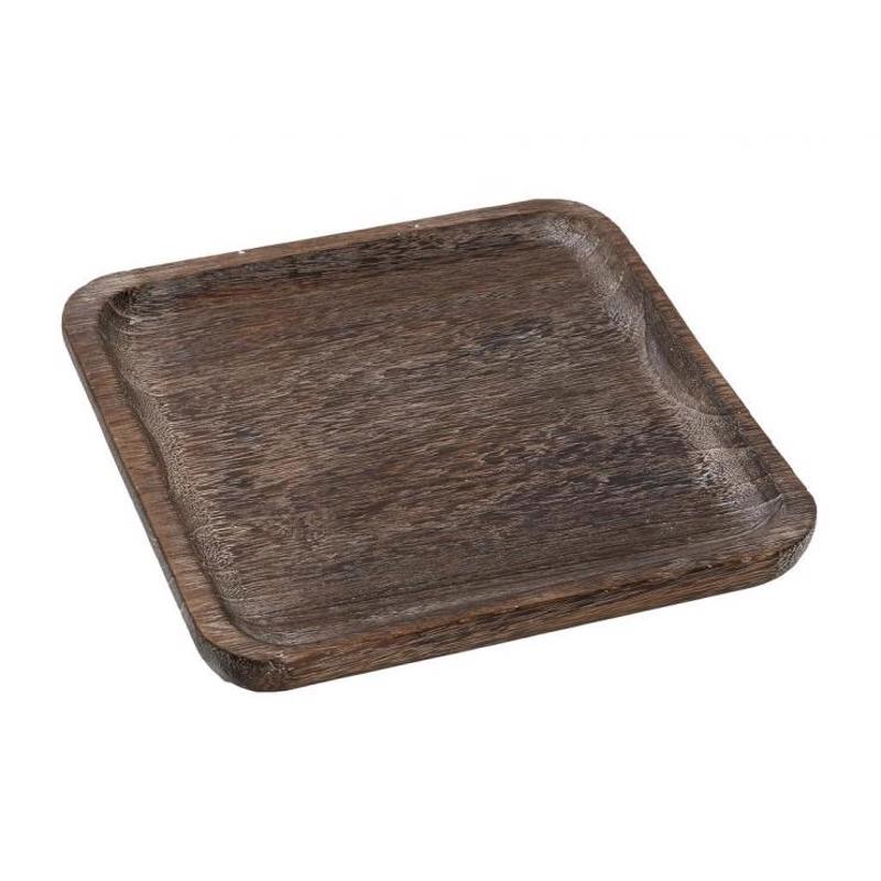 Plato Serbirismatos Tetragno Xulino Skouro Kafe 25X5ek XYP317 Espiel