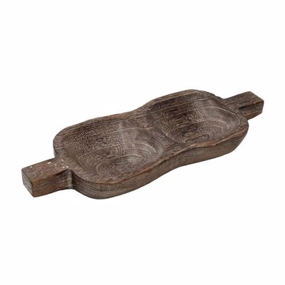 Ξηροκαρπιέρα 2 Θέσεων Ξύλο Σκούρο Καφέ 40.5Χ15Χ4εκ XYP308 Espiel