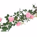 Supergreens Texniti Grlanta Triantafullo Garden Roz 240cm 1881-7