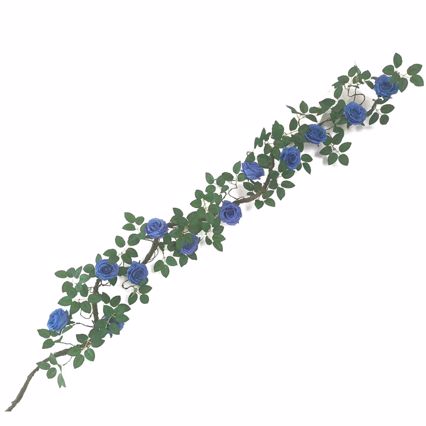 Supergreens Τεχνητή Γιρλάντα Τριαντάφυλλο Garden Μπλε 240cm 2881-7