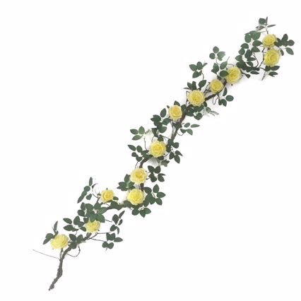 Supergreens Τεχνητή Γιρλάντα Τριαντάφυλλο Garden Κίτρινη 240cm 4881-7