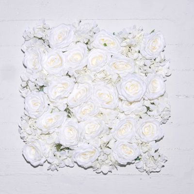 Supergreens Τεχνητή Φυλλωσιά Τριαντάφυλλο Λευκή 50x50cm 4951-7