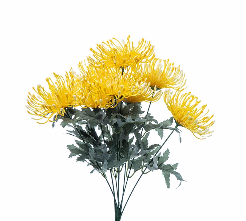 Zaros Bouketo me 9 Anthi Proteas Kitrino 70cm AX587