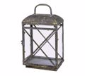 Fanari Metalliko Parallilogammo Antike Xruso 27x17x53cm (Megthos: Medium)
