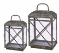Fanari Metalliko Parallilogammo Antike Xruso 23x13x40cm (Megthos: Small)