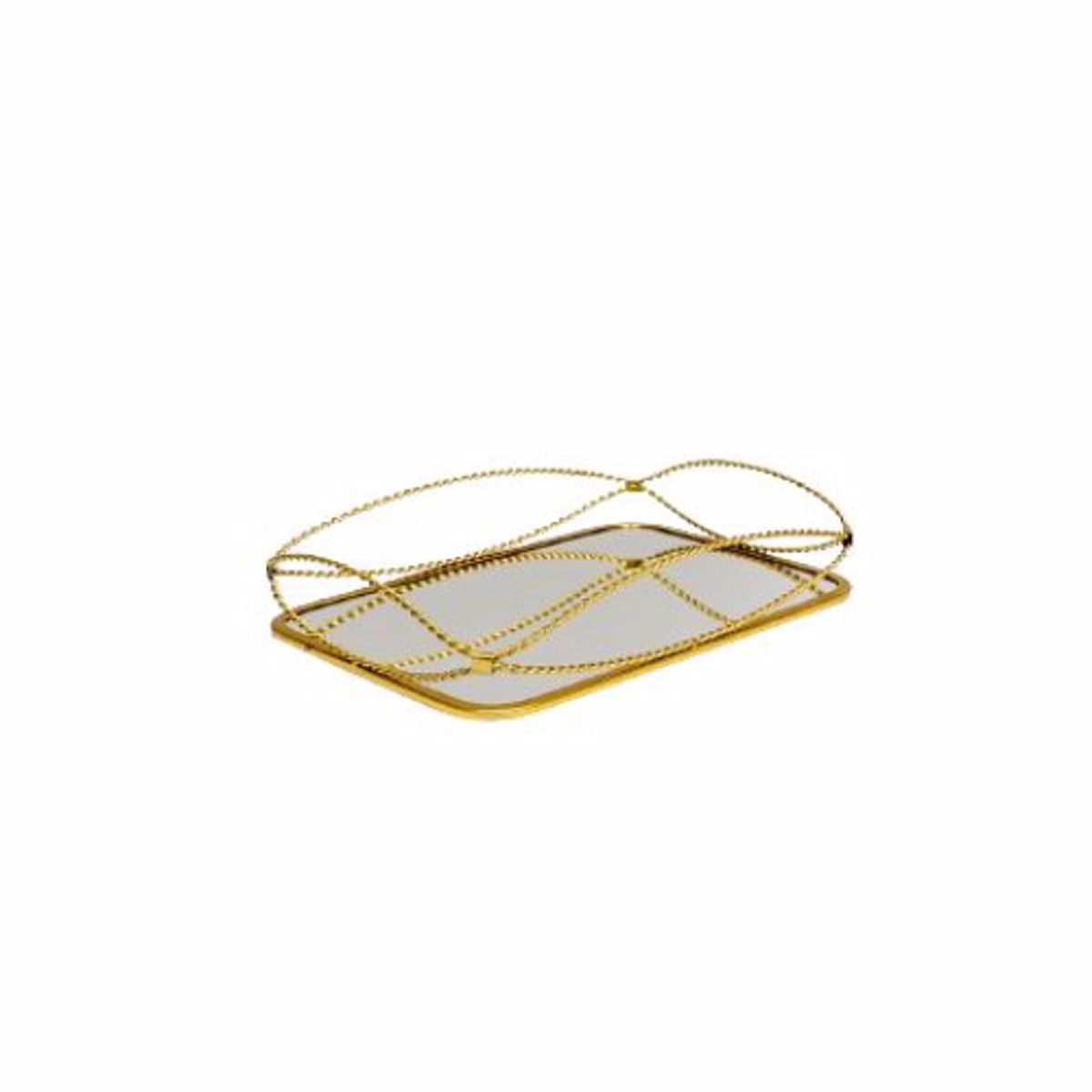 Zen Collection Diakosmitikos Diskos Metallikos Xrusos me Epifaneia Kathrepti (Megthos: Medium) 36x26x7.5cm