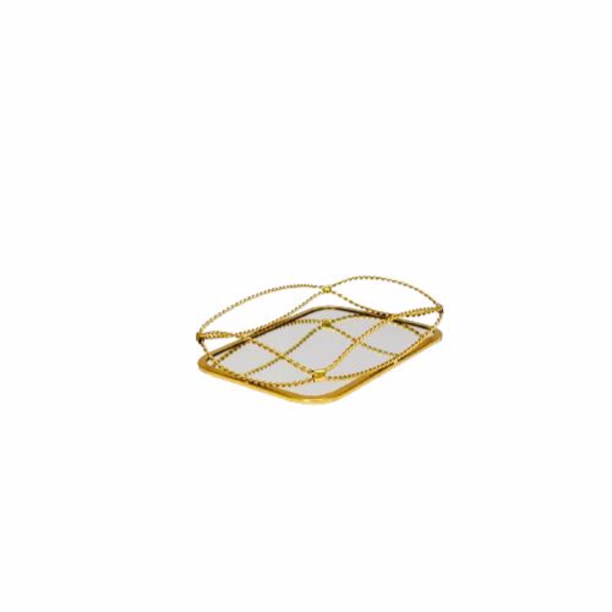 Zen Collection Diakosmitikos Diskos Metallikos Xrusos me Epifaneia Kathrepti (Megthos: Small) 30x20x6cm