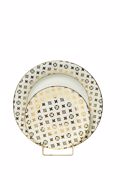 Zen Collection Set ton 7 Set Pastas Porselanis me Xruso/Mavro Sxedio F26.7cm/F19cm 48105