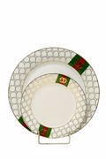 Zen Collection Set ton 7 Set Pastas Porselanis me Xruso/Prasino/Kokkino Sxedio F26.7cm/F19cm 48106