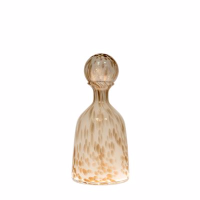 Zen Collection Γυάλινη Καράφα Φυσητή Χειροποίητη με Καφέ Βούλες Φ14.5x34cm 48940