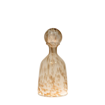 Zen Collection Γυάλινη Καράφα Φυσητή Χειροποίητη με Καφέ Βούλες Φ14.5x34cm 48940