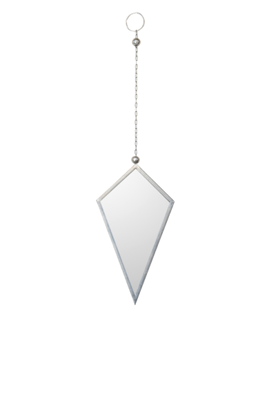 Zen Collection Καθρέπτης Τοίχου Ρόμβος με Μεταλλικό Ασημί Πλαίσιο 23Χ2,5Χ41,5ΕΚ 49394