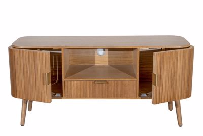 Zen Collection Έπιπλο Τηλεόρασης Ξύλινο με Μεταλλικά Χερούλια 115x37x58cm 49427