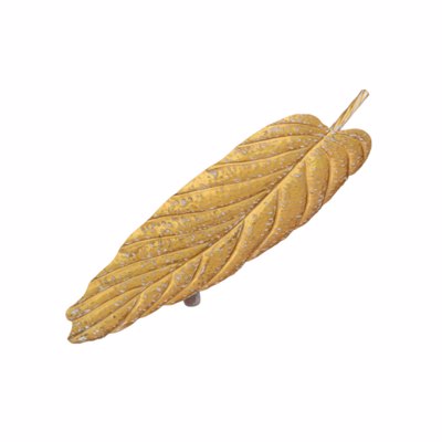 Zen Collection Δίσκος Μεταλλικός Χρυσός σε Σχήμα Φύλλου (Μέγεθος: Small) 74x20.5x5cm