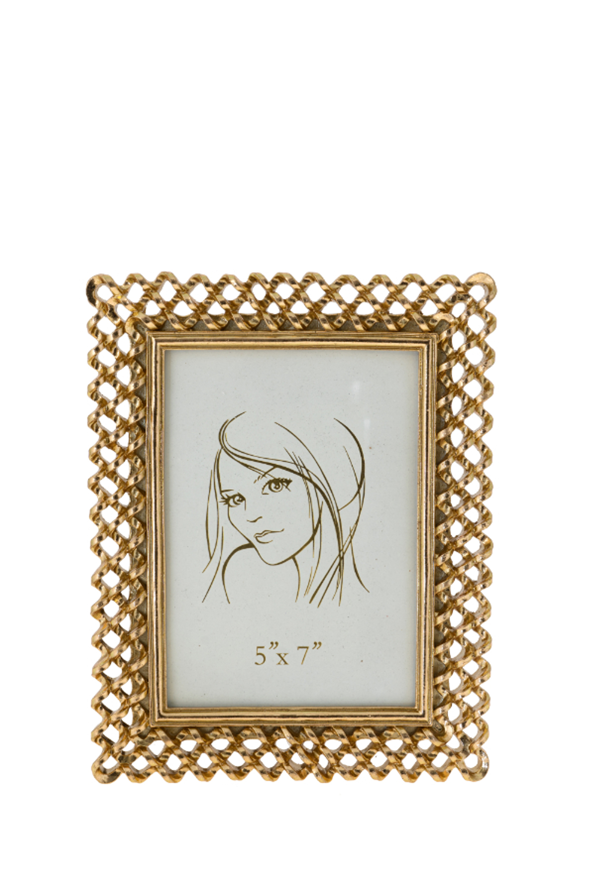 Zen Collection Korniza Resin Xrusi me Sxedio Alusida 13x18cm 49892