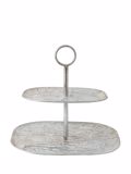 Zen Collection Diakosmitiko Metalliko Stand Diplo Asimi/Lefko 39.5x29.5x38cm 49926