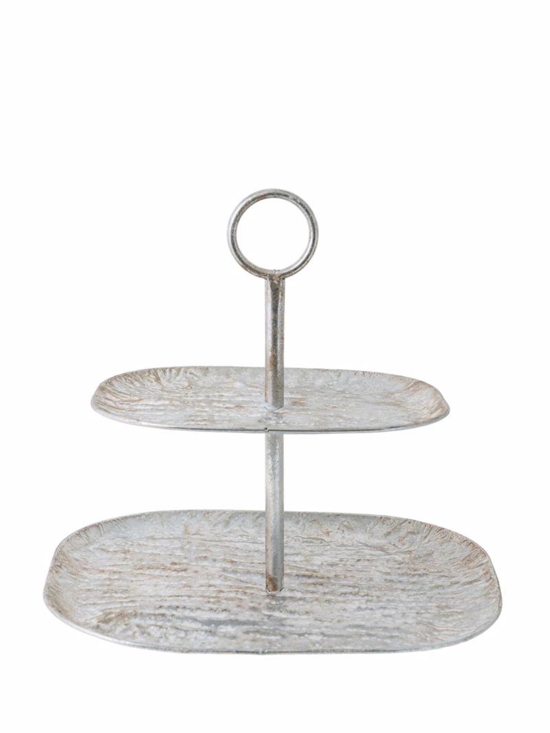 Zen Collection Diakosmitiko Metalliko Stand Diplo Asimi/Lefko 39.5x29.5x38cm 49926