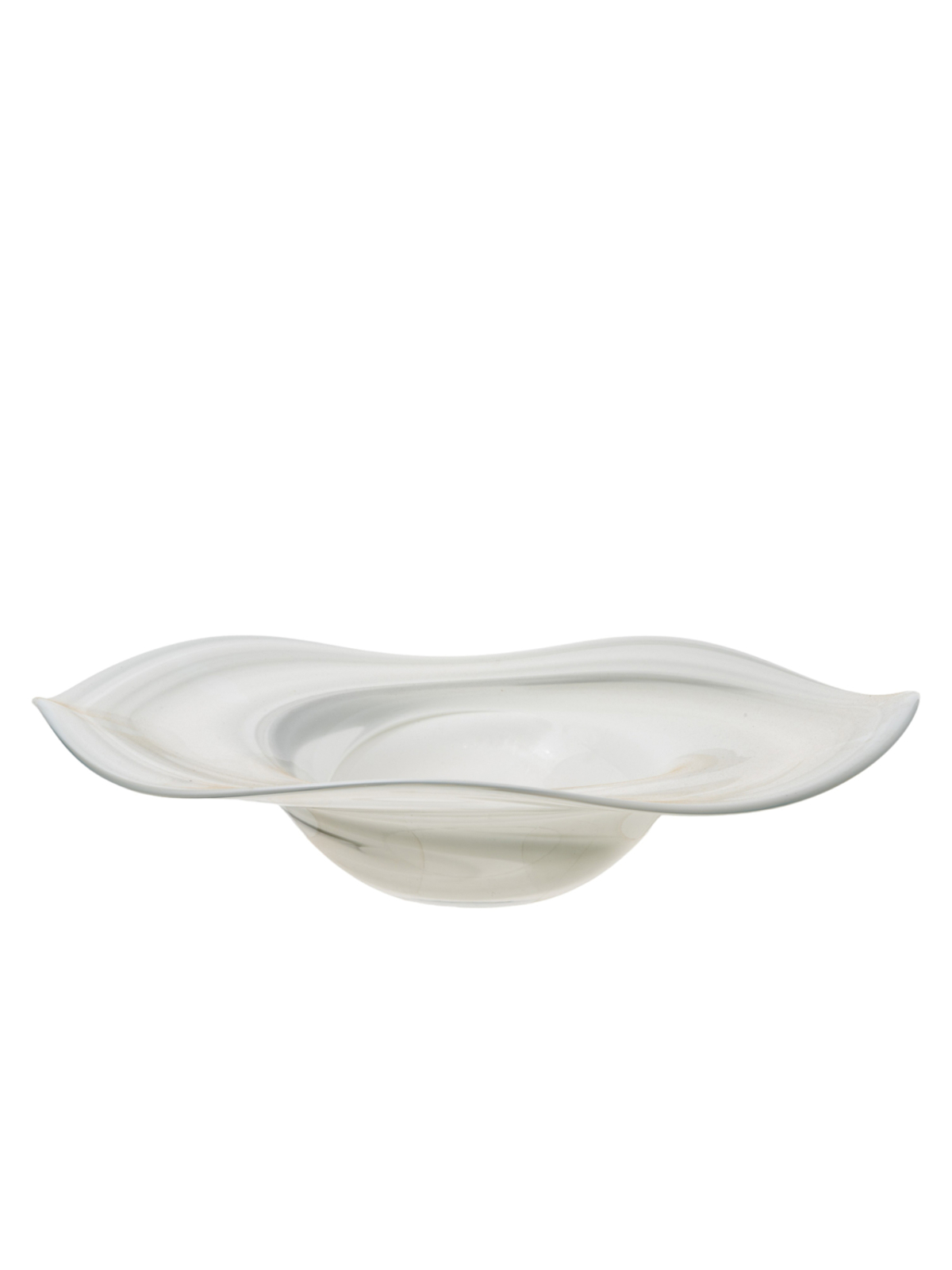 Zen Collection Diakosmitiki Piatela Gyalini Xeiropoiiti me Lefka/Ggri Sxedia F43x9cm 49990