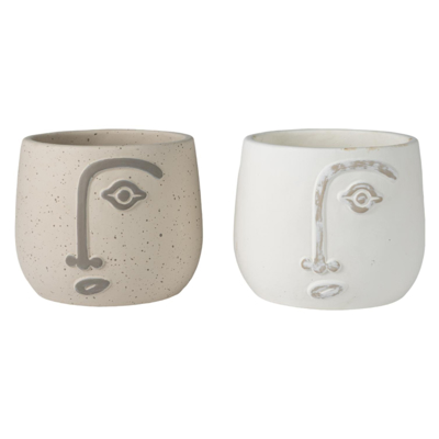 Zen Collection Κασπώ Κεραμικό Πρόσωπα σε Δύο Χρώματα Φ14x12cm 50023